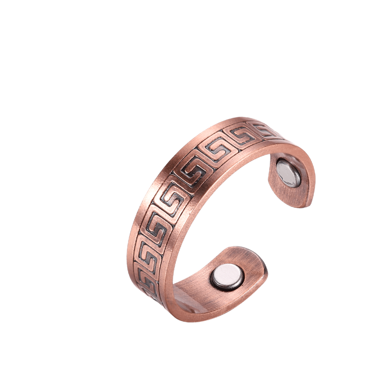 سوار نحاسي مغناطيسي محفور كلاسيكي