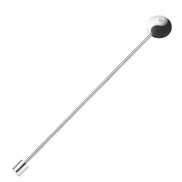 سوار رجالي مغناطيسي من الستانلس ستيل – تصميم أنيق ثنائي اللون بالأسود والنحاسي لتعزيز الطاقة والصحة