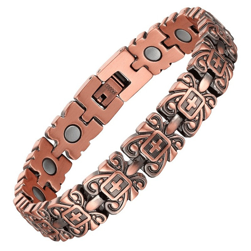 سوار ستانلس ستيل مغناطيسي باللون الأسود