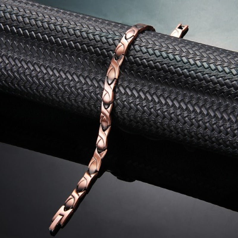 سوار نحاسي عريض مغناطيسي