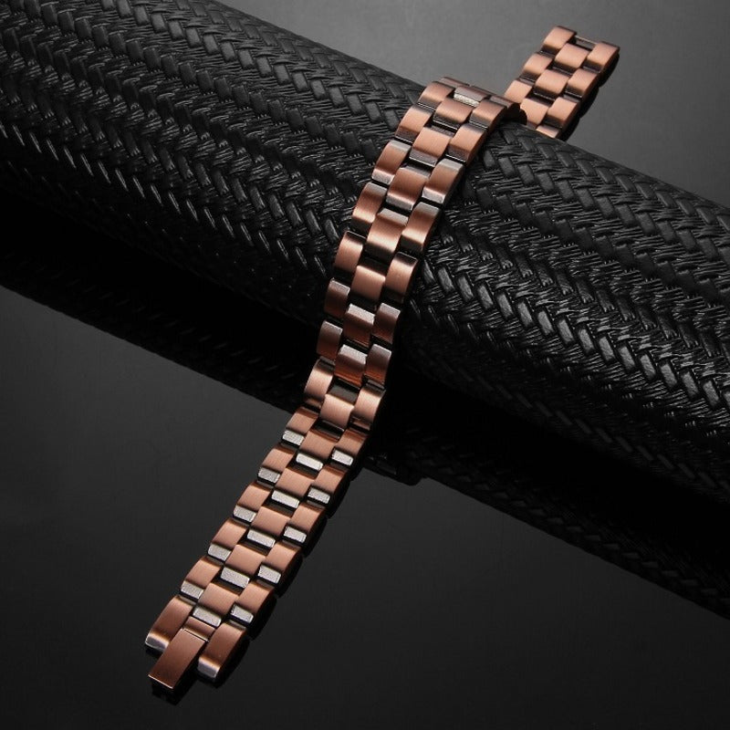 سوار نحاسي عريض مغناطيسي