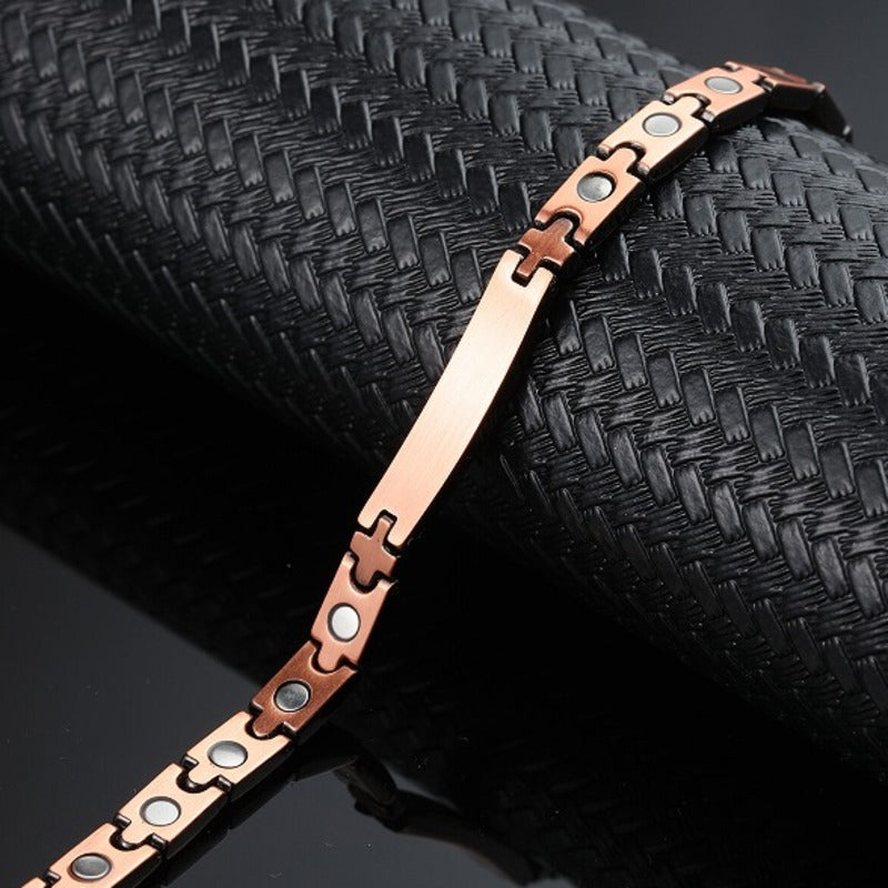 سوار نحاسي عريض مغناطيسي